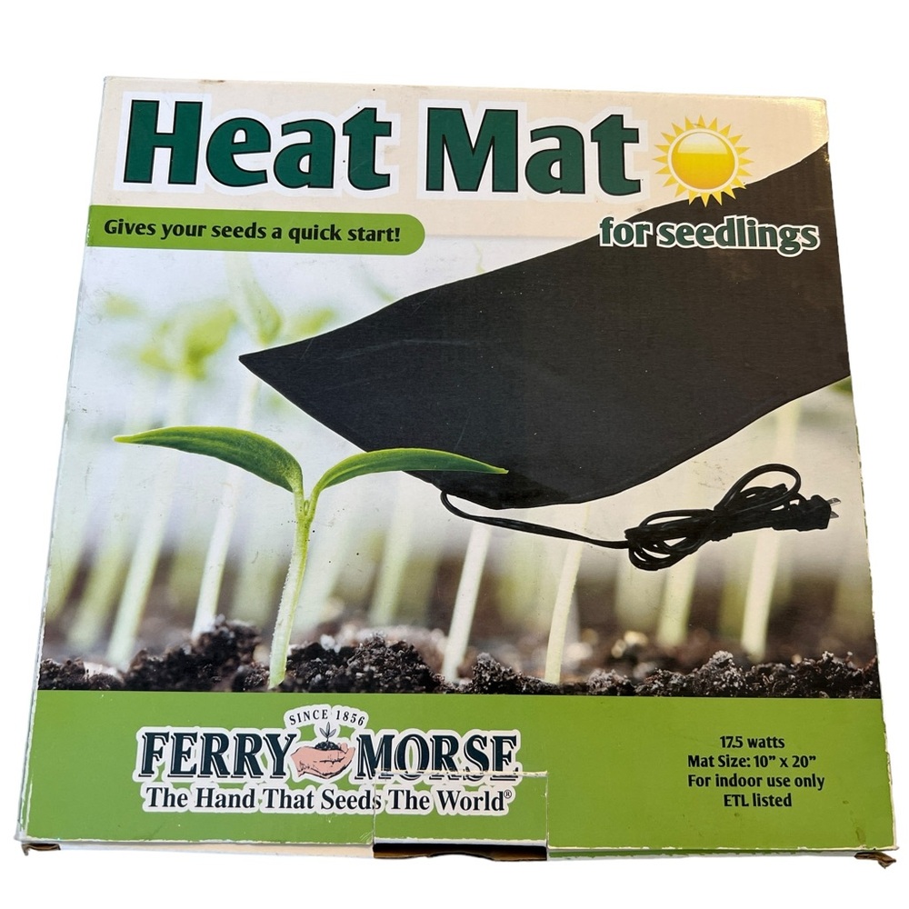Ferry Morse Seedling Heat Mat 10“ x 20“ 17.5 W. Indoor use.